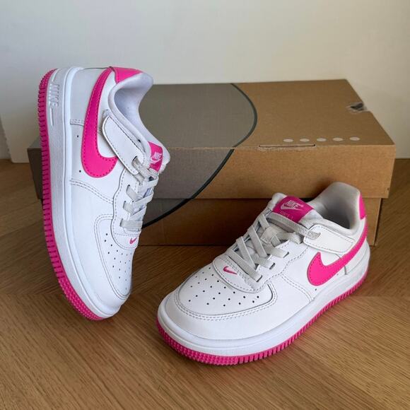 Nike Airforce 1 Low Easyon Pink/White Kids Sneakers- SZ 12.5 C - Picture 1 of 12